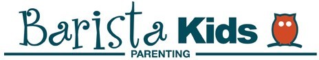 Image is green text on a white background and reads "Barista Kids Parenting"