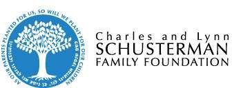 Image text reads Charles and Lynn Schusterman Family Foundation, and shows an image of the Foundation logo. The logo is a white tree inside of a blue circle.