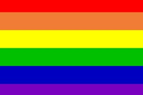 Image of the rainbow LGBTQ flag.