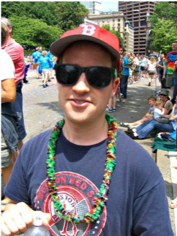 Image of Josh Lutch at a Pride Parade.