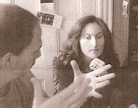 Image of Irena Fayngold sitting with another person.