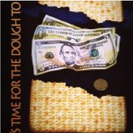 Image of dollar bills over matzah.