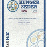 Image of a cover with "Hunger Seder" written on it.