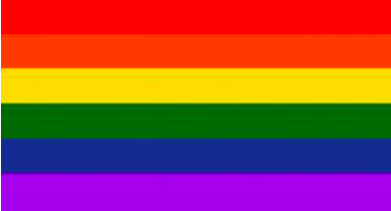Image of the rainbow LGBTQ flag