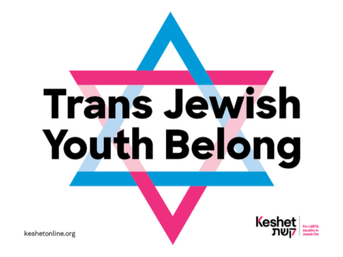 Trans Jewish Youth Belong Sign