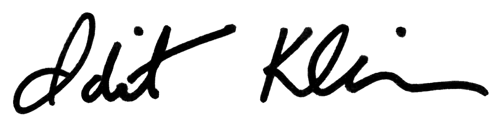 Idit Klein transparent signature