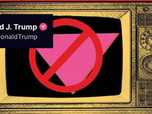 Trump shared an article with a pink triangle symbol: Why critics are alarmed